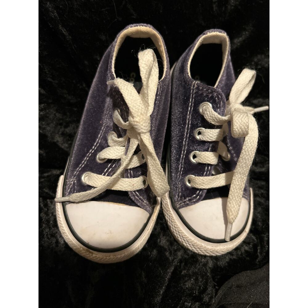 Velvet Toddler Converse Blue Purple Periwinkle 6 Indi Boho Cutie